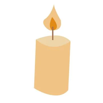 Candel vector flat icon for party holiday Stock Illustration