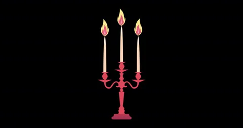 Candelabra candlestick chandelier candle vector isolated vintage antique hold Stock Footage 141467778