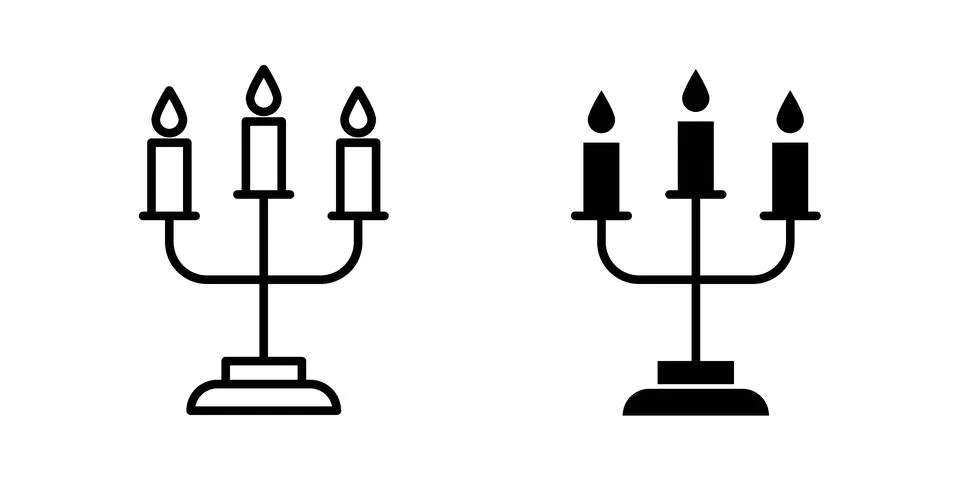 Candelabra icon set, collection of vector icons イラスト素材