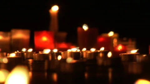 Candels burning 3 Stock Footage 474297