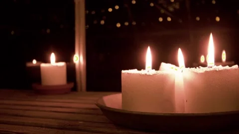 Candels at night Stock Footage 170158414