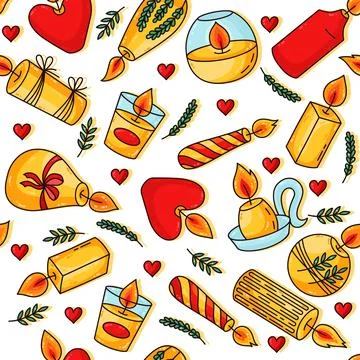 Candels pattern Stock Illustration