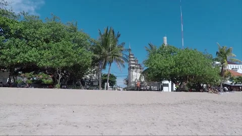 Candi Bentar or Split gateway Entrance, Kuta beach, Bali, Indonesia Stock Footage 303077241