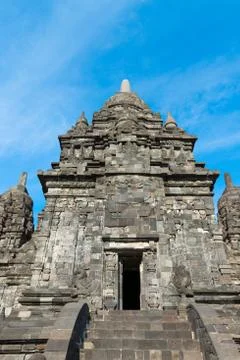 Candi sewu buddhist complex in java, indonesia Stock Photos