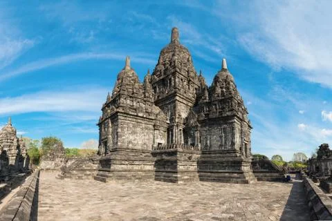 Candi sewu buddhist complex in java, indonesia Foto stock