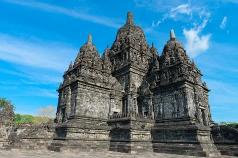 Candi sewu buddhist complex in java, indonesia Stock Photos