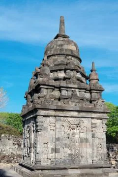 Candi sewu buddhist complex in java, indonesia Stock Photos