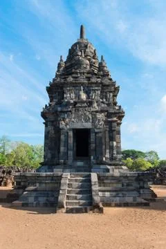Candi sewu buddhist complex in java, indonesia Stock Photos