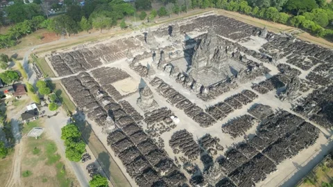 Candi Sewu Buddhist Temple - 4k Footage Vídeos de archivo 247299017