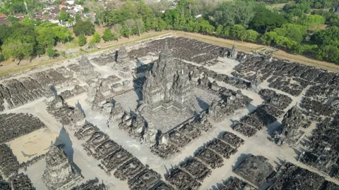 Candi Sewu Buddhist Temple - 4k Footage Stock-Footage 247299542