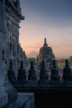 Candi Sewu, is the second largest Buddhist temple complex in Indonesia; Borob Stock-Fotos