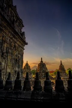 Candi Sewu, is the second largest Buddhist temple complex in Indonesia; Borob Stock-Fotos
