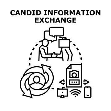 Candid information exchange and data networking concept Stock Illustration