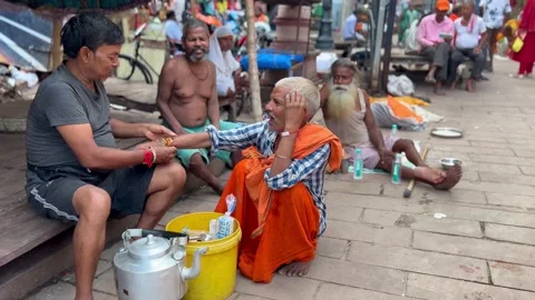 A candid moment of elderly men conversing Stock Footage 285420191
