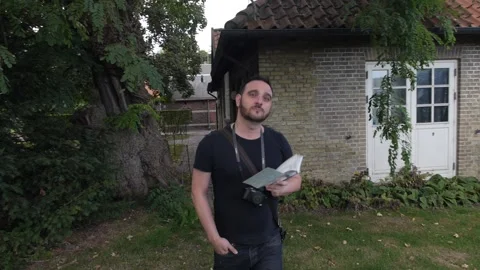 Candid shot of model with guide dancing. Copenhagen (Denmark) Video stock 204818636