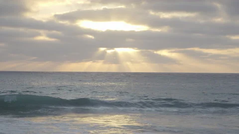 Candid Waves At The Beach at Sunset Stock Footage 167867395