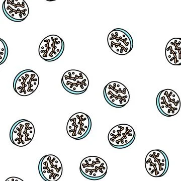 Candida bacteria vector seamless pattern Stock Illustration