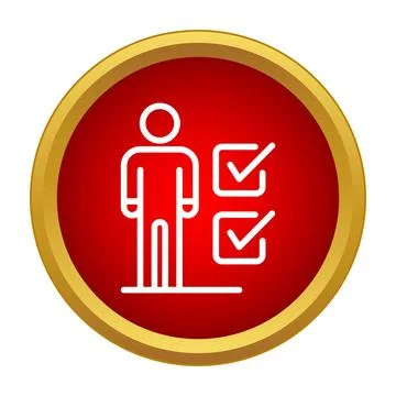 Candidate assessment check marks selection process icon Stock Illustration