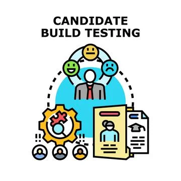 Candidate build testing process for evaluation and feedback 스톡 일러스트