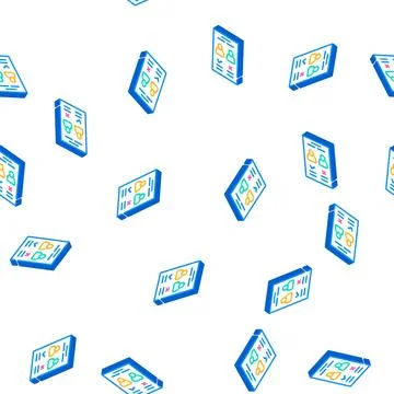Candidate choose ballot isometric icon seamless pattern Illustrazione stock
