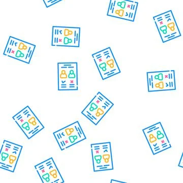 Candidate choose ballot vector seamless pattern Illustrazione stock