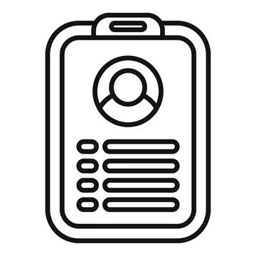 Candidate clipboard icon outline vector. Top expert solitary Stock Illustration