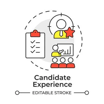 Candidate experience multi color concept icon Illustrazione stock