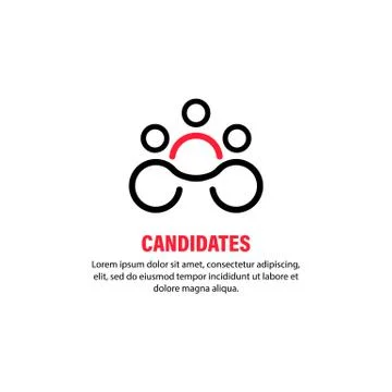 Candidate icon. Bussiness concept. Picking the best worker. Professional. Vec Stock Illustration