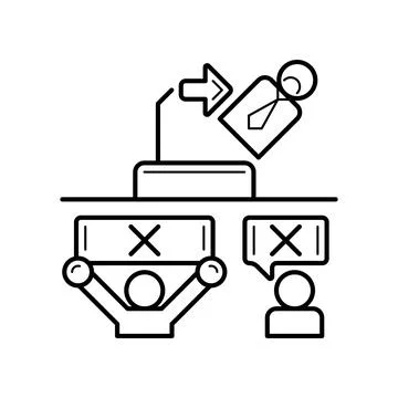 Candidate icon that people protested on eps Stock Illustration