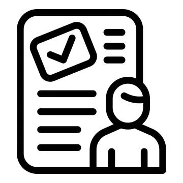 Candidate profile with check mark, successful applicant and job application.. Illustrazione stock