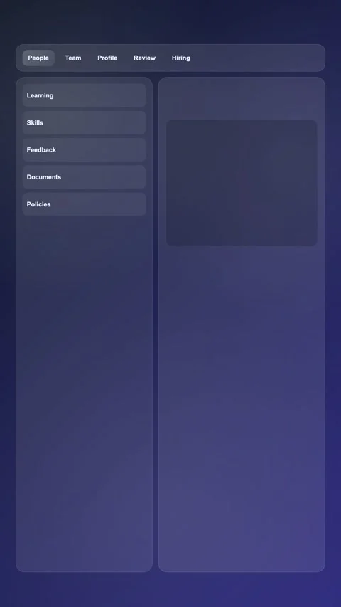 Candidate Profile Console Modern Gradient SaaS Interface Vertical Animation Stock Footage 345154945