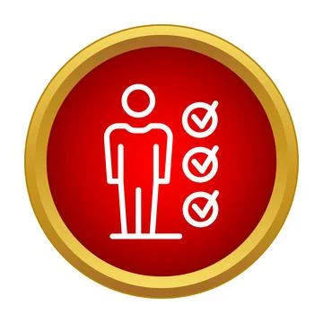 Candidate profile evaluation for hiring and recruitment process Stock Illustration