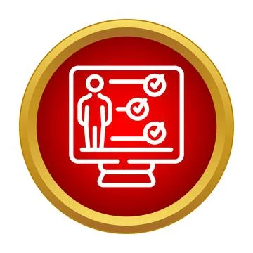 Candidate profile selection and recruiting process icon Stock-Illustration