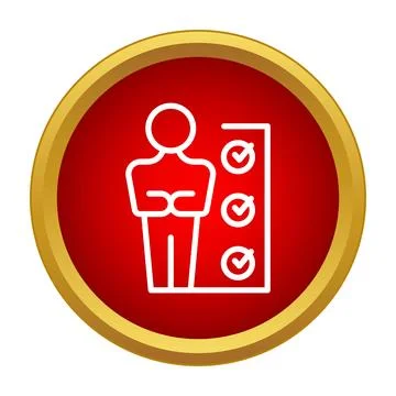 Candidate profile selection checklist icon with checks Stock Illustration