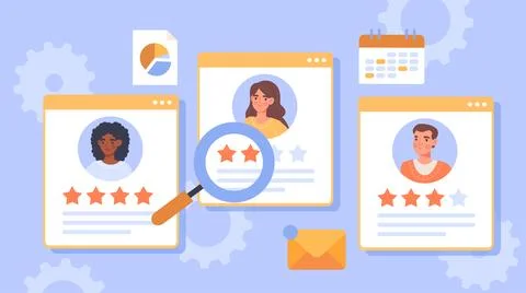 Candidate rating concept. Vector illustration 스톡 일러스트