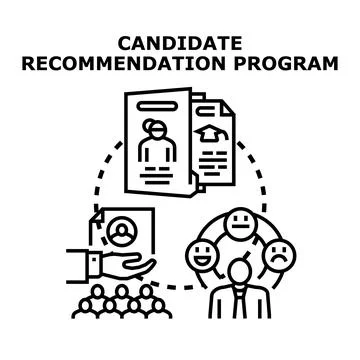 Candidate recommendation program for human resources Stock Illustration