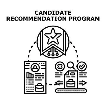 Candidate recommendation program for recruitment and hiring 스톡 일러스트