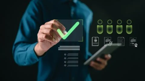 Candidate recruitment selection process involves human resources, manager u.. Stock Photos
