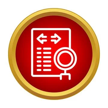 Candidate research analysis and selection process icon Stock Illustration