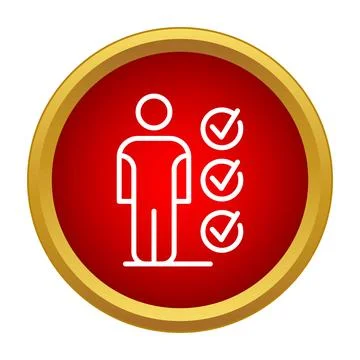 Candidate selection checklist with approved qualifications icon Illustrazione stock