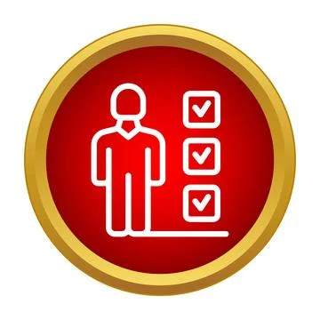 Candidate selection checklist icon for human resources Illustrazione stock