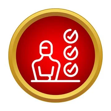 Candidate selection checklist icon for human resources 库存插图