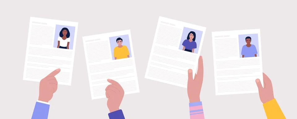 Candidate selection concept Stock Illustration