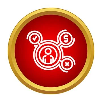 Candidate selection process icon with evaluation criteria Stock Illustration