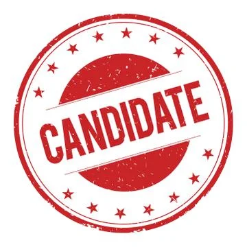 CANDIDATE stamp sign Stock Illustration
