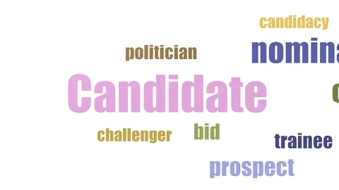 Candidate Tag Cloud Animated On White Background Stock-Footage 107240191