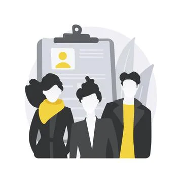Candidates abstract concept vector illustration. Stock Illustration