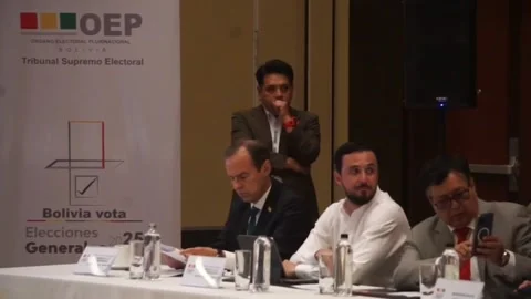 Candidates commit to fair contest ahead of Bolivia's presidential runoff, BOLIVI Stock Footage 316804436