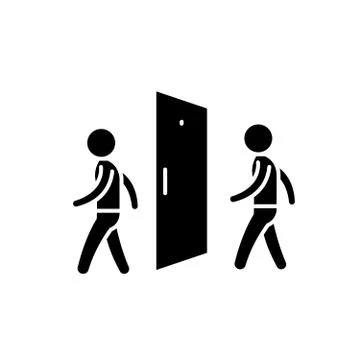 Candidates for the vacancy black icon, vector sign on isolated background Stock Illustration