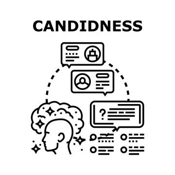 Candidness concept with transparent thoughts and honest communication 스톡 일러스트